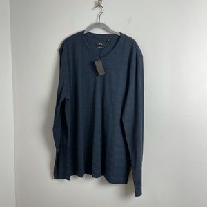 Hugo Boss Navy Marled V Neck Tee Sz XXL